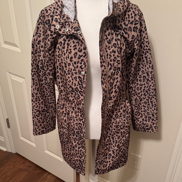 J. Crew Jackets & Blazers - J. Crew Tan Leopard Print Rain Coat NWOT